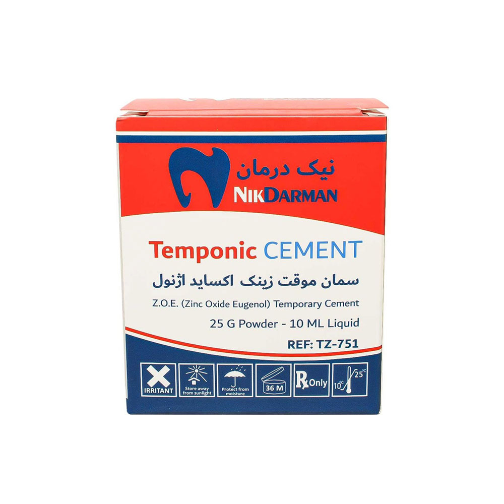 سمان موقت زینک اکساید اژنول Temponic نیک درمان